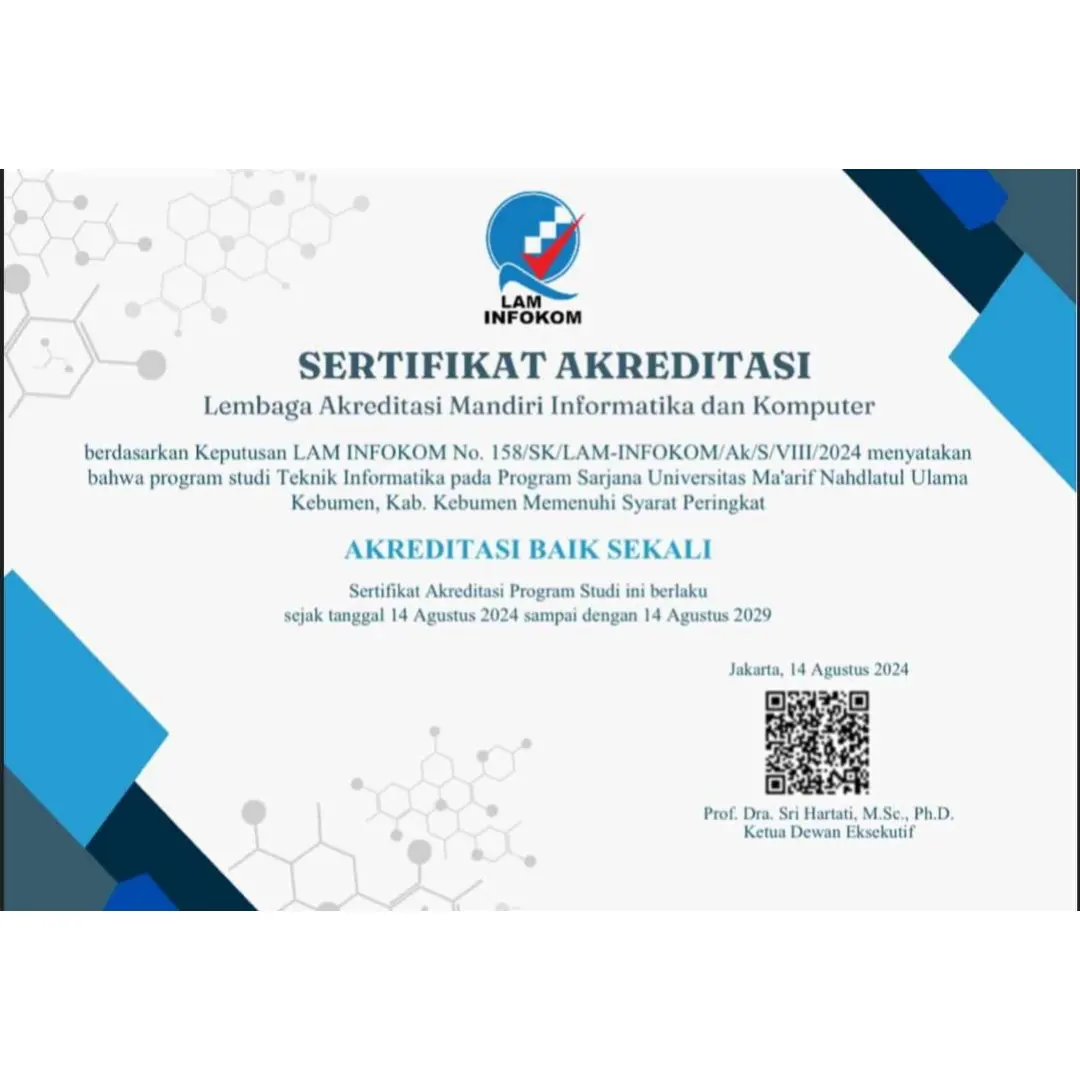 Naik Kelas dalam Mutu Akademik, Teknik Informatika UMNU Kebumen Raih Akreditasi “Baik Sekali”